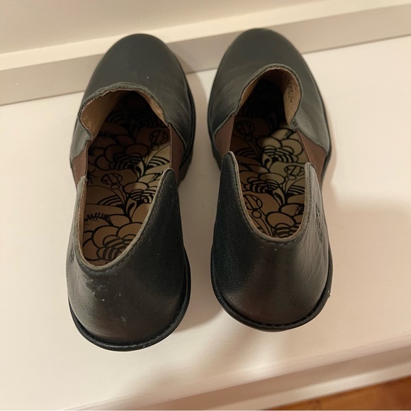 Fly London Yua Green Leather Chunky Platform Wedges Shoes Size 39 Flaw - Picture 9 of 9